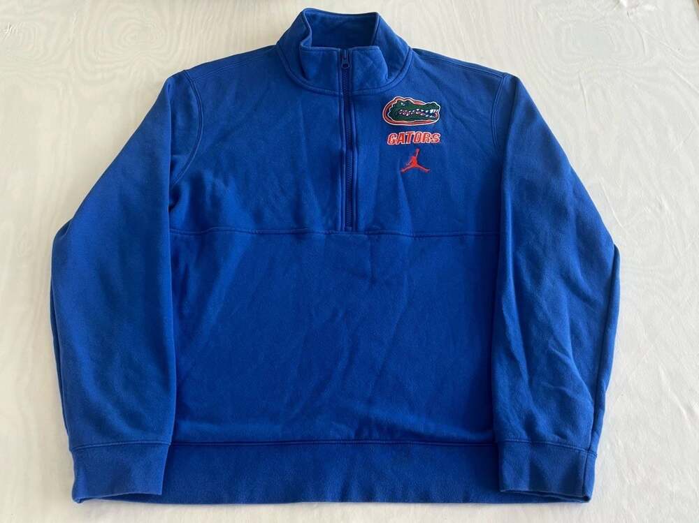 Jordan Brand Florida Gators Men's Royal Blue 1/4-Zip Pullover Sweatshirt Size L